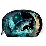 Sculpture Dinosaur Shark Frozen Winter Fantasy Accessory Pouch (Large) Back