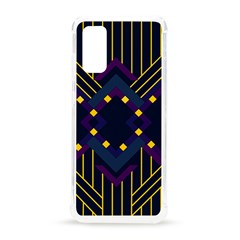 Line Square Pattern Violet Blue Yellow Design Samsung Galaxy S20 6 2 Inch Tpu Uv Case