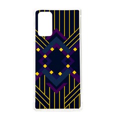 Line Square Pattern Violet Blue Yellow Design Samsung Galaxy Note 20 Tpu Uv Case