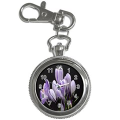 Crocus Flowers Purple Flowers Spring Nature Key Chain Watches by Ravend