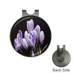 Crocus Flowers Purple Flowers Spring Nature Hat Clips With Golf Markers by Ravend