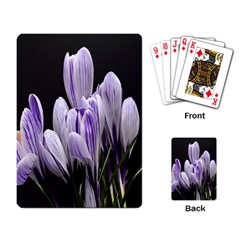 Crocus Flowers Purple Flowers Spring Nature Playing Cards Single Design (rectangle) by Ravend