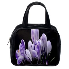 Crocus Flowers Purple Flowers Spring Nature Classic Handbag (one Side) by Ravend