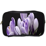 Crocus Flowers Purple Flowers Spring Nature Toiletries Bag (Two Sides) Back