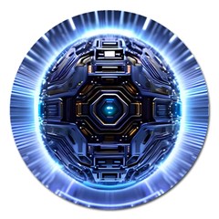 Ai Generated Digital Technology Computer Internet Magnet 5  (round) by Ravend