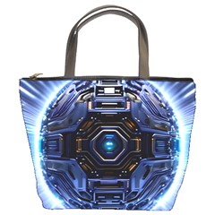 Ai Generated Digital Technology Computer Internet Bucket Bag by Ravend