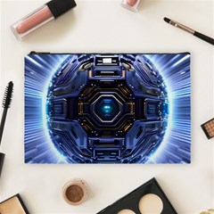 Ai Generated Digital Technology Computer Internet Cosmetic Bag (large) by Ravend