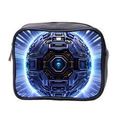 Ai Generated Digital Technology Computer Internet Mini Toiletries Bag (two Sides) by Ravend