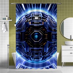 Ai Generated Digital Technology Computer Internet Shower Curtain 48  X 72  (small)  by Ravend