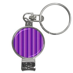 Purple Textile Vibrant Decor 3d Nail Clippers Key Chain