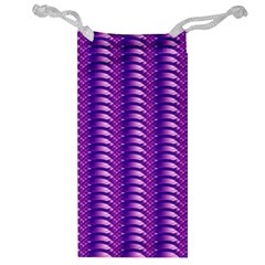 Purple Textile Vibrant Decor 3d Jewelry Bag by Ravend