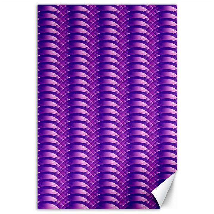 Purple Textile Vibrant Decor 3d Canvas 12  x 18 