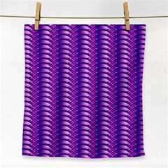 Purple Textile Vibrant Decor 3d Face Towel by Ravend