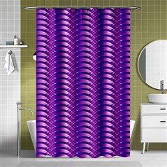 Purple Textile Vibrant Decor 3d Shower Curtain 48  X 72  (small)  by Ravend