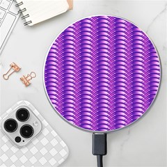 Purple Textile Vibrant Decor 3d Wireless Fast Charger(white) by Ravend