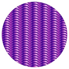 Purple Textile Vibrant Decor 3d Round Trivet by Ravend