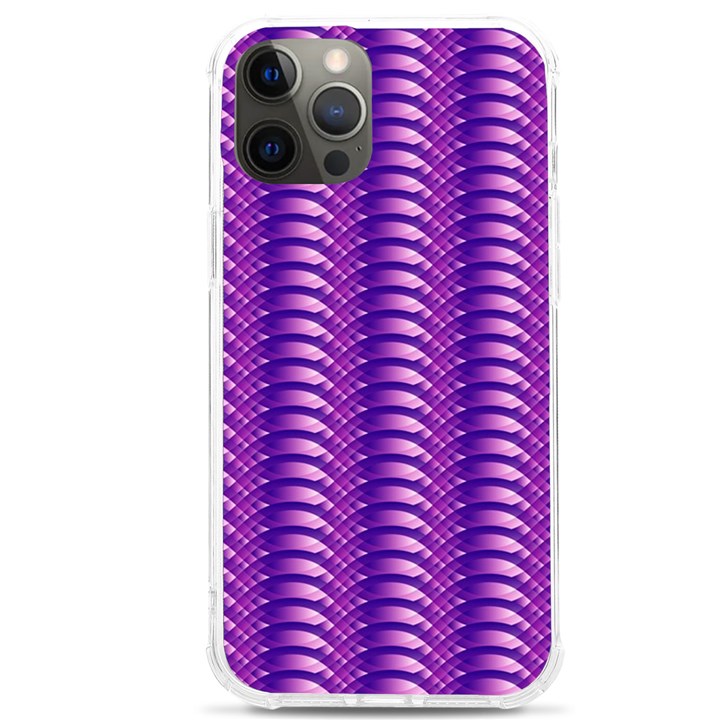 Purple Textile Vibrant Decor 3d iPhone 12 Pro max TPU UV Print Case