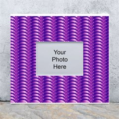 Purple Textile Vibrant Decor 3d White Wall Photo Frame 5  X 7 