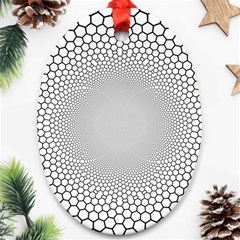 Hexagon Honeycombs Pattern Structure Abstract Ornament (oval) by Ravend