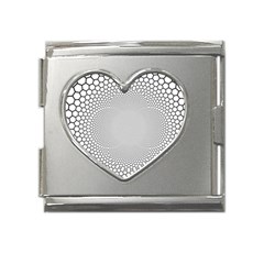 Hexagon Honeycombs Pattern Structure Abstract Mega Link Heart Italian Charm (18mm)