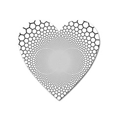 Hexagon Honeycombs Pattern Structure Abstract Heart Magnet