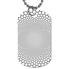 Hexagon Honeycombs Pattern Structure Abstract Dog Tag (one Side) by Ravend