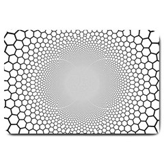 Hexagon Honeycombs Pattern Structure Abstract Large Doormat by Ravend