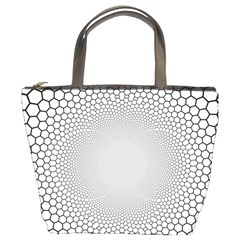 Hexagon Honeycombs Pattern Structure Abstract Bucket Bag by Ravend