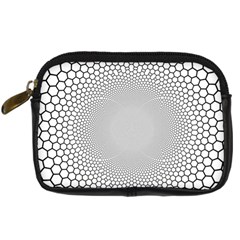 Hexagon Honeycombs Pattern Structure Abstract Digital Camera Leather Case by Ravend