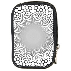 Hexagon Honeycombs Pattern Structure Abstract Compact Camera Leather Case by Ravend