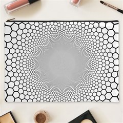 Hexagon Honeycombs Pattern Structure Abstract Cosmetic Bag (xxxl) by Ravend