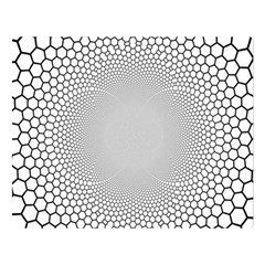 Hexagon Honeycombs Pattern Structure Abstract One Side Premium Plush Fleece Blanket (large) by Ravend