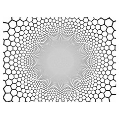 Hexagon Honeycombs Pattern Structure Abstract One Side Premium Plush Fleece Blanket (extra Small) by Ravend