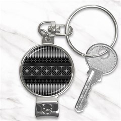 Abstract Art Artistic Backdrop Black Brush Card Nail Clippers Key Chain by Ravend