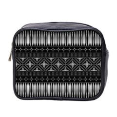 Abstract Art Artistic Backdrop Black Brush Card Mini Toiletries Bag (two Sides) by Ravend