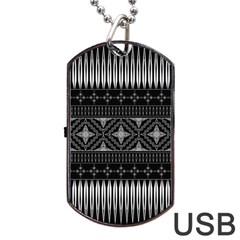 Abstract Art Artistic Backdrop Black Brush Card Dog Tag Usb Flash (one Side) by Ravend