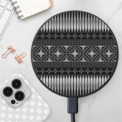 Abstract Art Artistic Backdrop Black Brush Card Wireless Fast Charger(black)