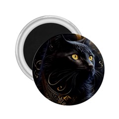 Ai Generated Cat Moon Feline Cute 2 25  Magnets by Ravend