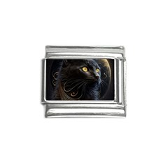 Ai Generated Cat Moon Feline Cute Italian Charm (9mm) by Ravend