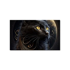 Ai Generated Cat Moon Feline Cute Sticker Rectangular (10 Pack) by Ravend