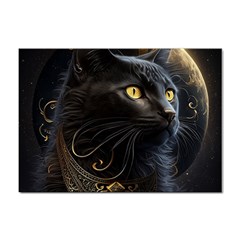 Ai Generated Cat Moon Feline Cute Sticker A4 (100 Pack) by Ravend