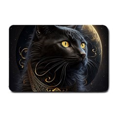 Ai Generated Cat Moon Feline Cute Small Doormat by Ravend