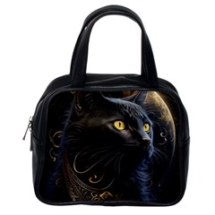 Ai Generated Cat Moon Feline Cute Classic Handbag (one Side) by Ravend