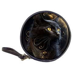 Ai Generated Cat Moon Feline Cute Classic 20-cd Wallets by Ravend