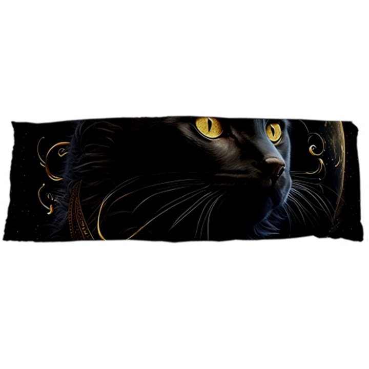 Ai Generated Cat Moon Feline Cute Body Pillow Case Dakimakura (Two Sides)