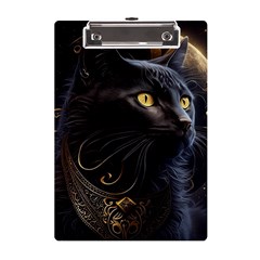 Ai Generated Cat Moon Feline Cute A5 Acrylic Clipboard by Ravend