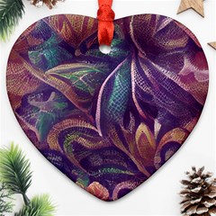 Abstract African Art Art Backdrop Background Ornament (Heart)