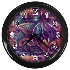 Abstract African Art Art Backdrop Background Wall Clock (Black)