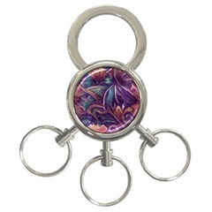 Abstract African Art Art Backdrop Background 3-Ring Key Chain