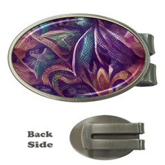 Abstract African Art Art Backdrop Background Money Clips (Oval) 